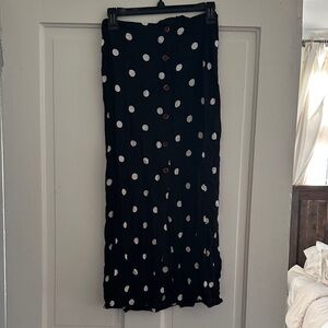 Free People Black and White Polka Dot Skirt